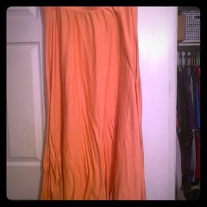 Cato, peach maxi skirt 22-24
